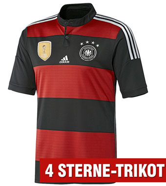 Das schwarz-rote WM 2014 Auswärtstrikot von Deutschland