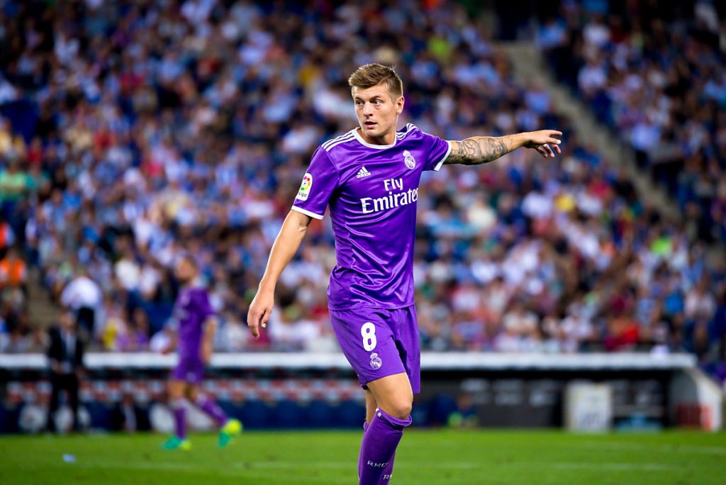 Toni Kroos im Trikot von Real Madrid mit der Nummer 8 (Foto Shuttterstock)