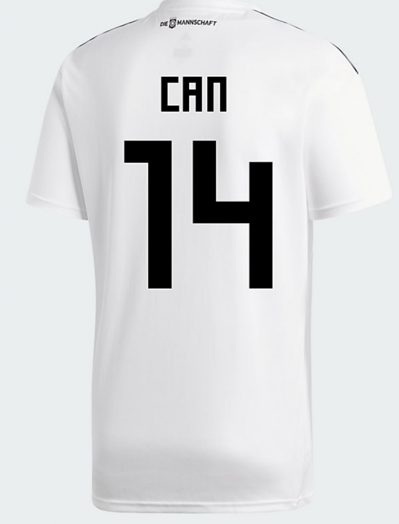Das DFB Trikot von Emre Can mit der Nummer 14 auf dem Rücken.