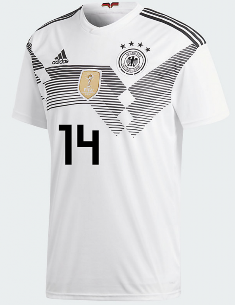 Das DFB Trikot von Emre Can mit der Nummer 14 auf dem Rücken.