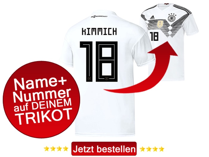 Im DFB Trikot trägt Joshua Kimmich die Nummer 18 auf dem Rücken.